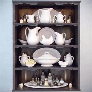 Dishes for shelves; Decor Shelf